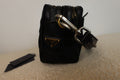 Prada Vintage Black Nylon and Black Leather Strap Shoulder Bag