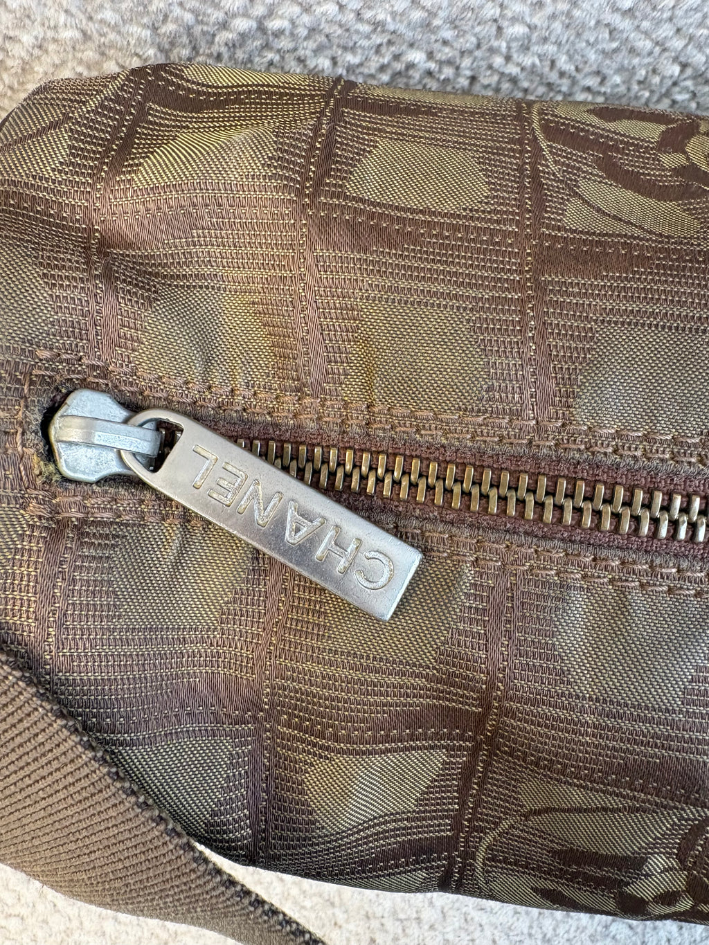 Vintage Chanel Travel Line barrel bag