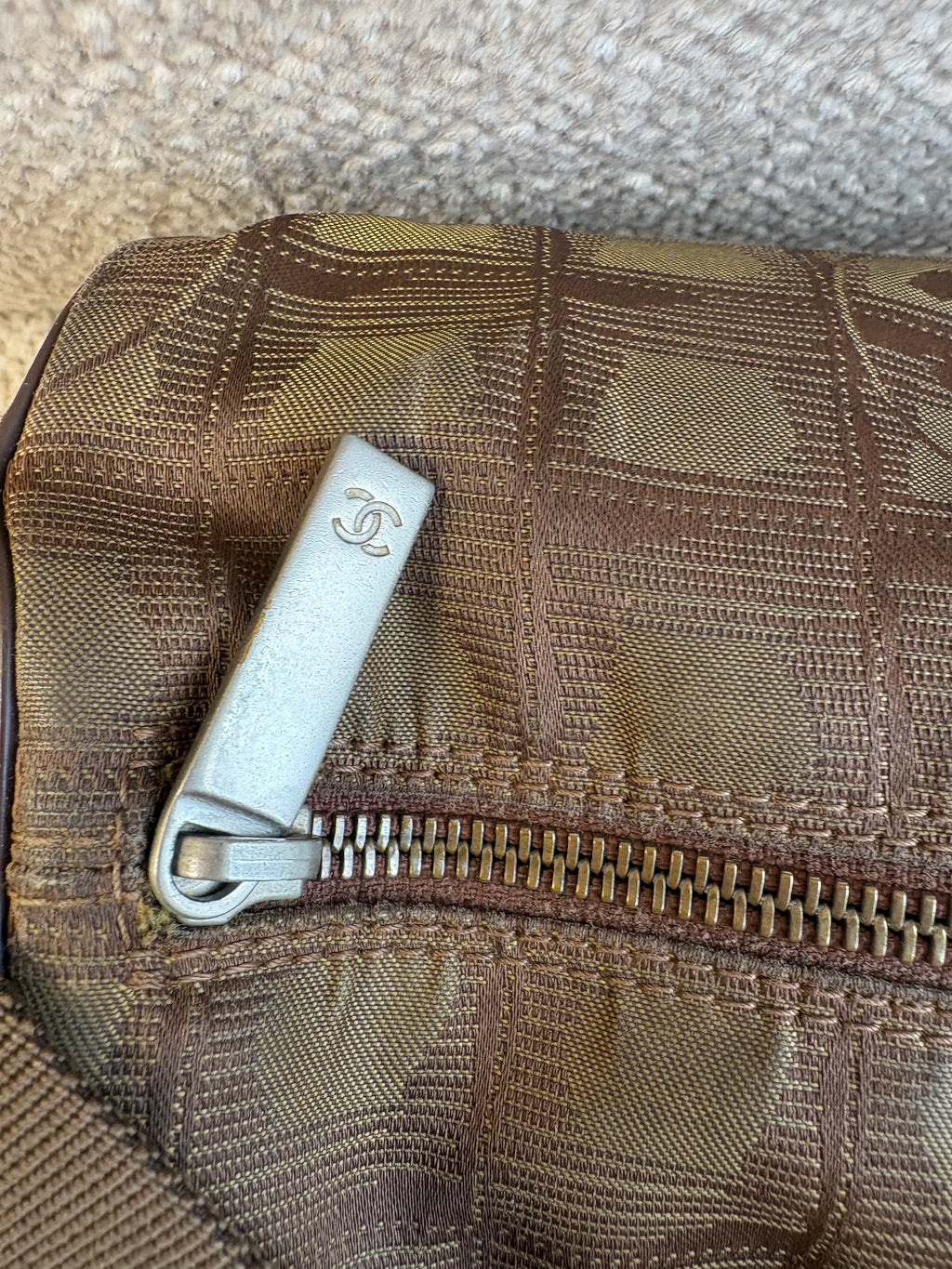 Vintage Chanel Travel Line barrel bag