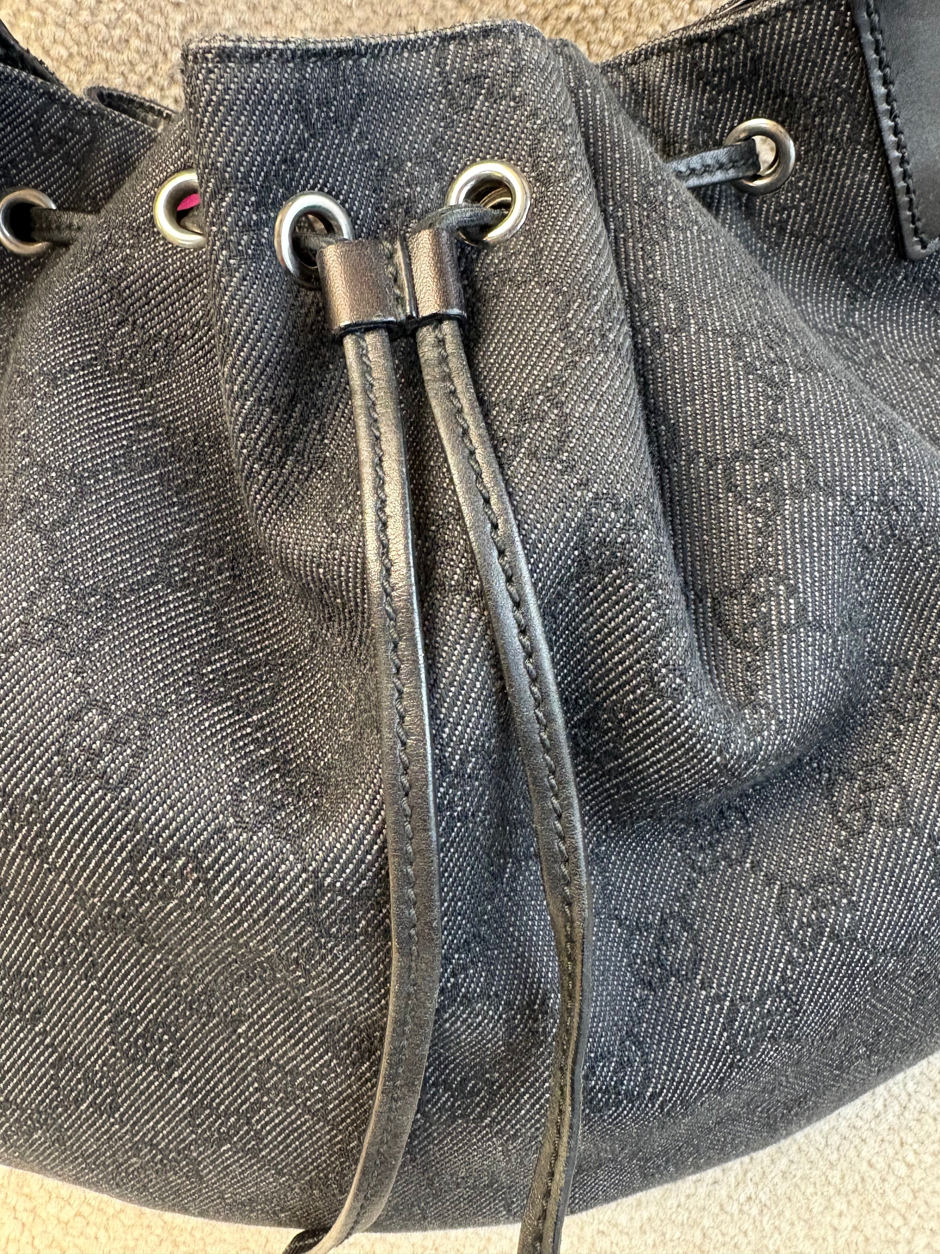 Gucci Black GG Canvas Drawstring