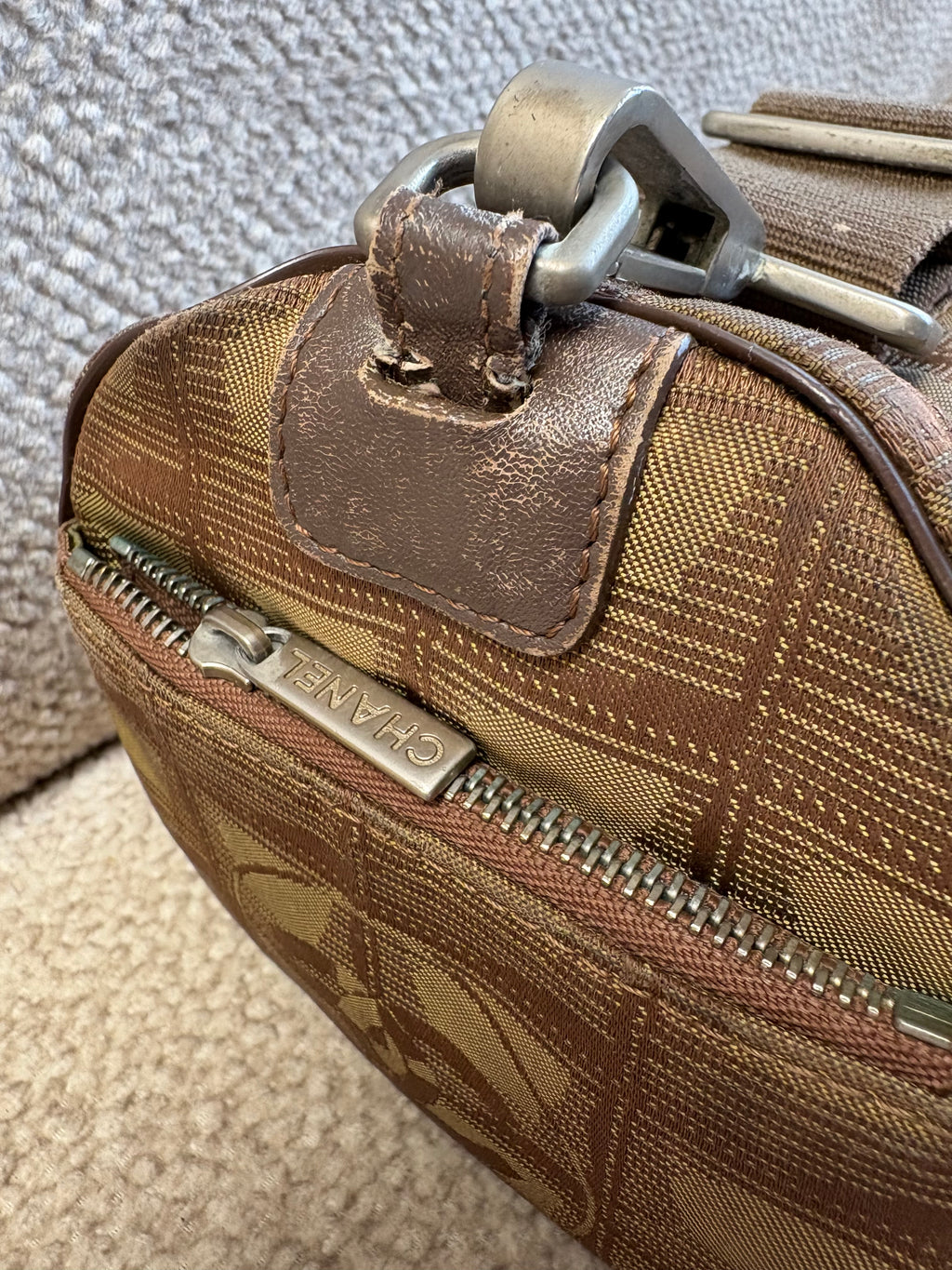 Vintage Chanel Travel Line barrel bag