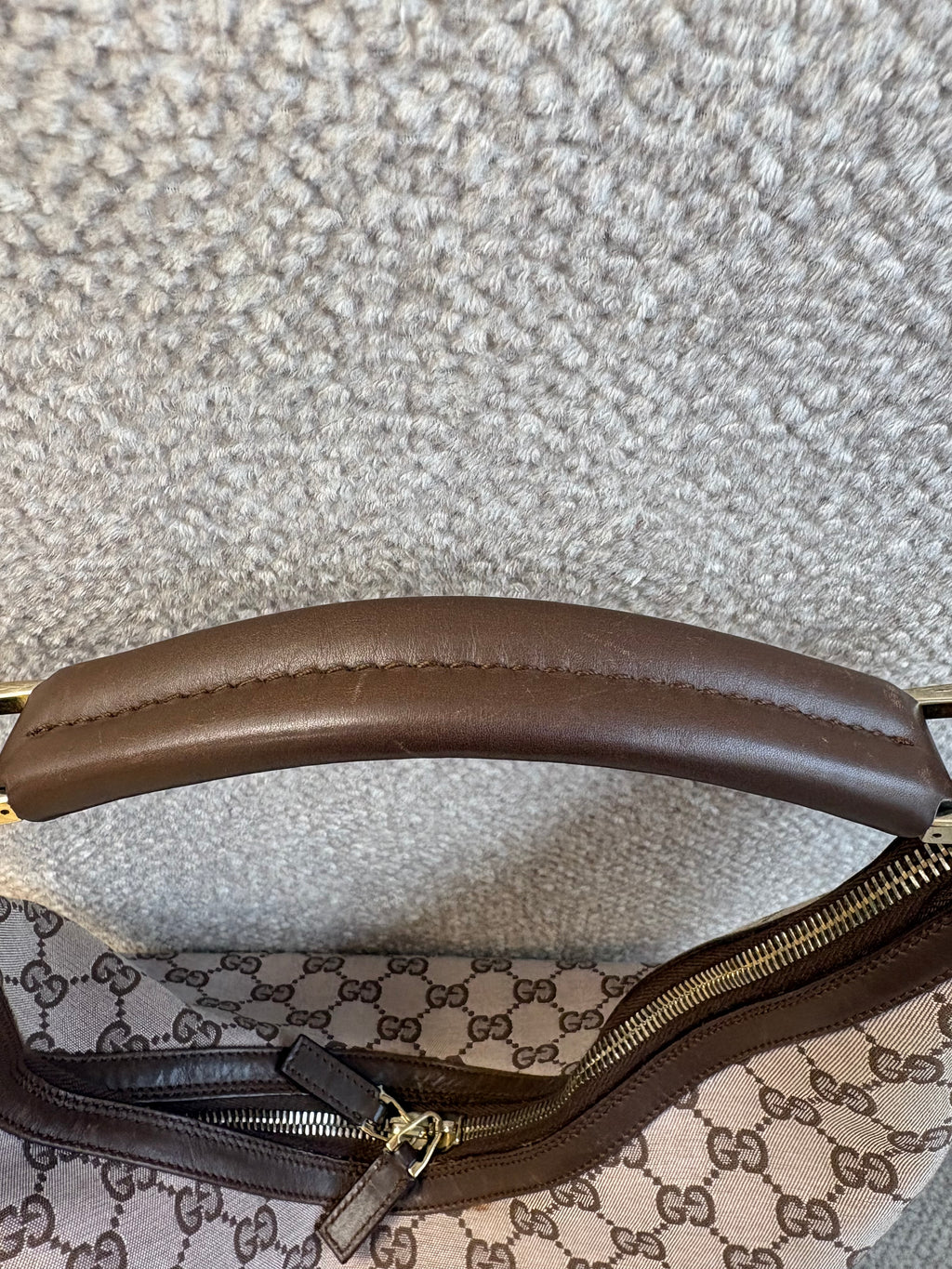 Rare Vintage Gucci Canvas Hobo Bag