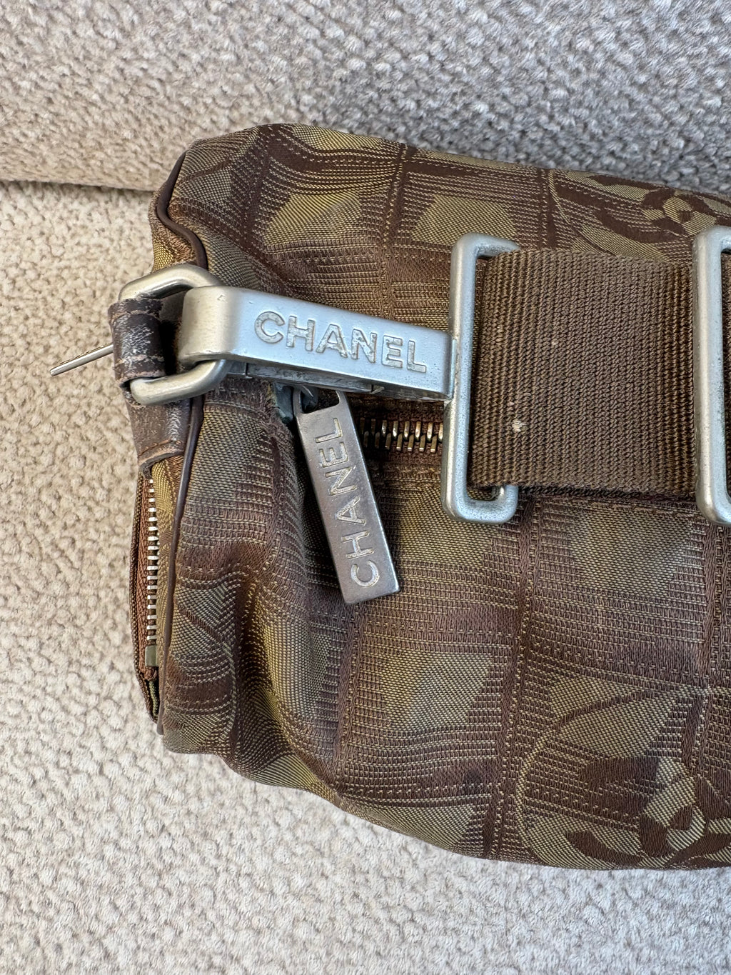 Vintage Chanel Travel Line barrel bag
