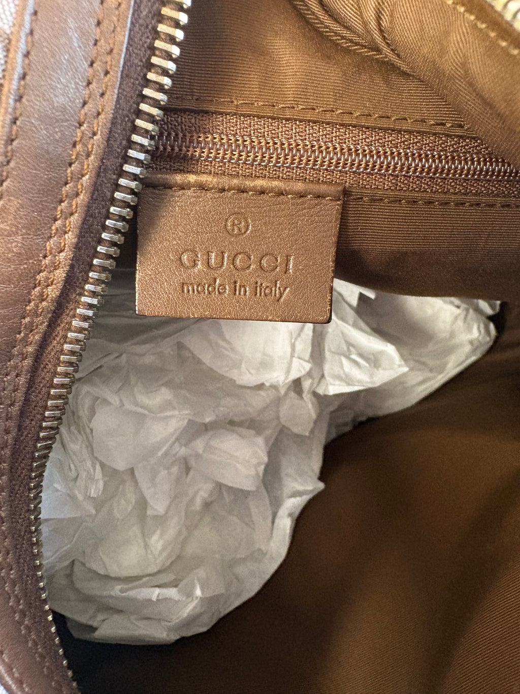 Rare Vintage Gucci Canvas Hobo Bag