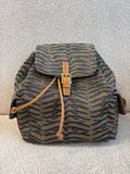 Vintage Fendi Backpack In Tiger Jacquard Canvas