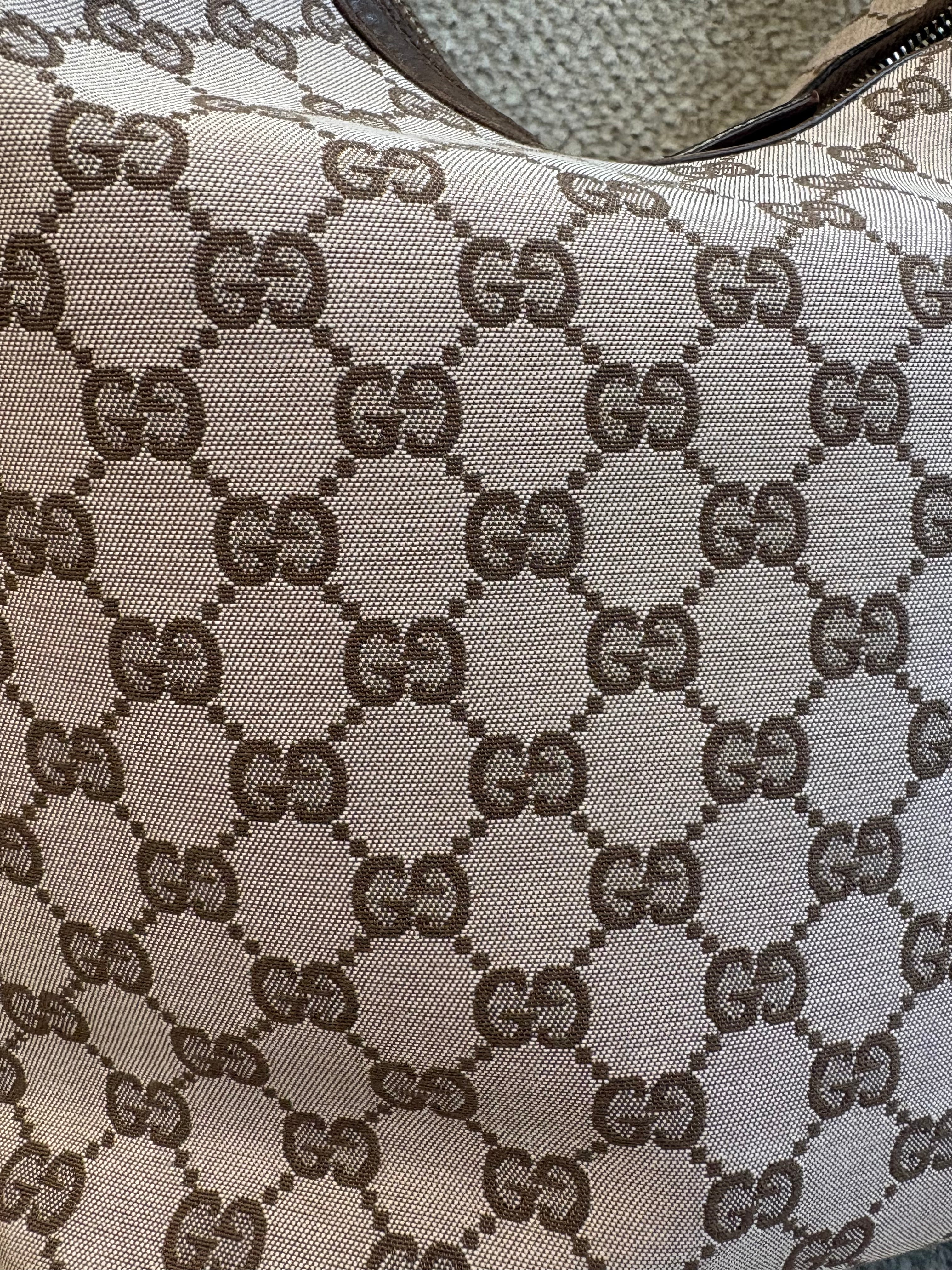 Rare Vintage Gucci Canvas Hobo Bag