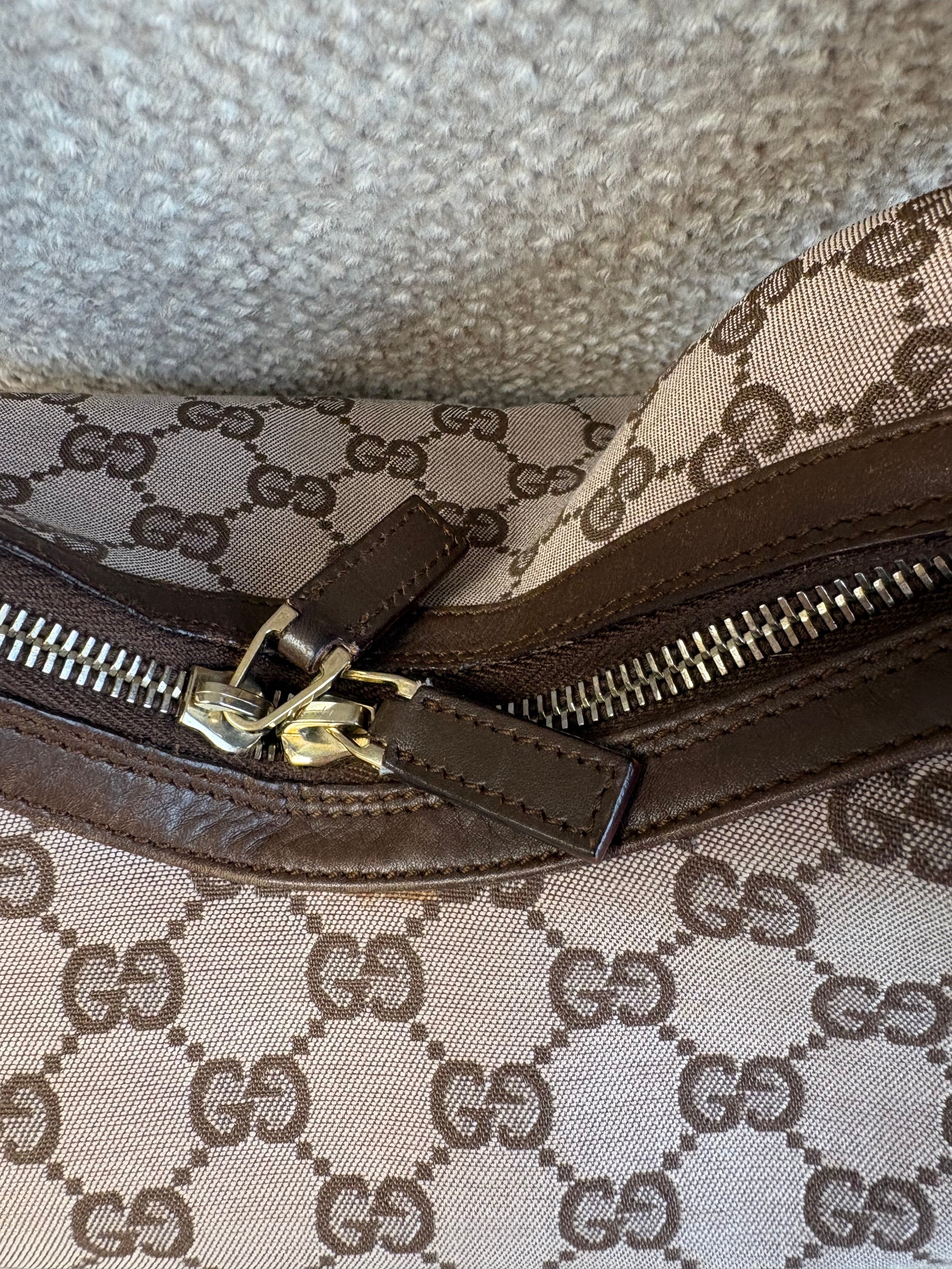 Rare Vintage Gucci Canvas Hobo Bag