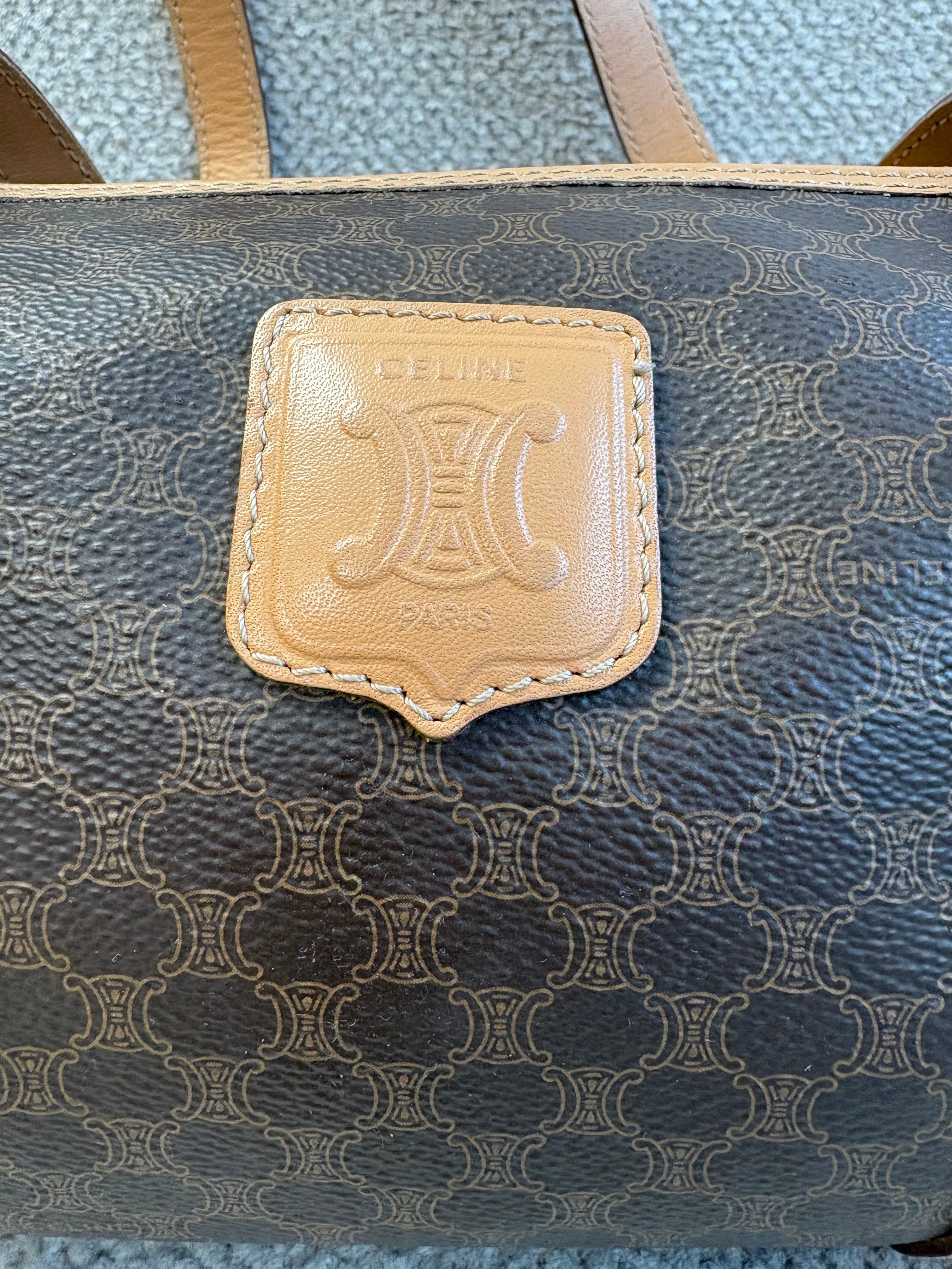 Celine 2014 Macadam Coated Canvas shoulder bag