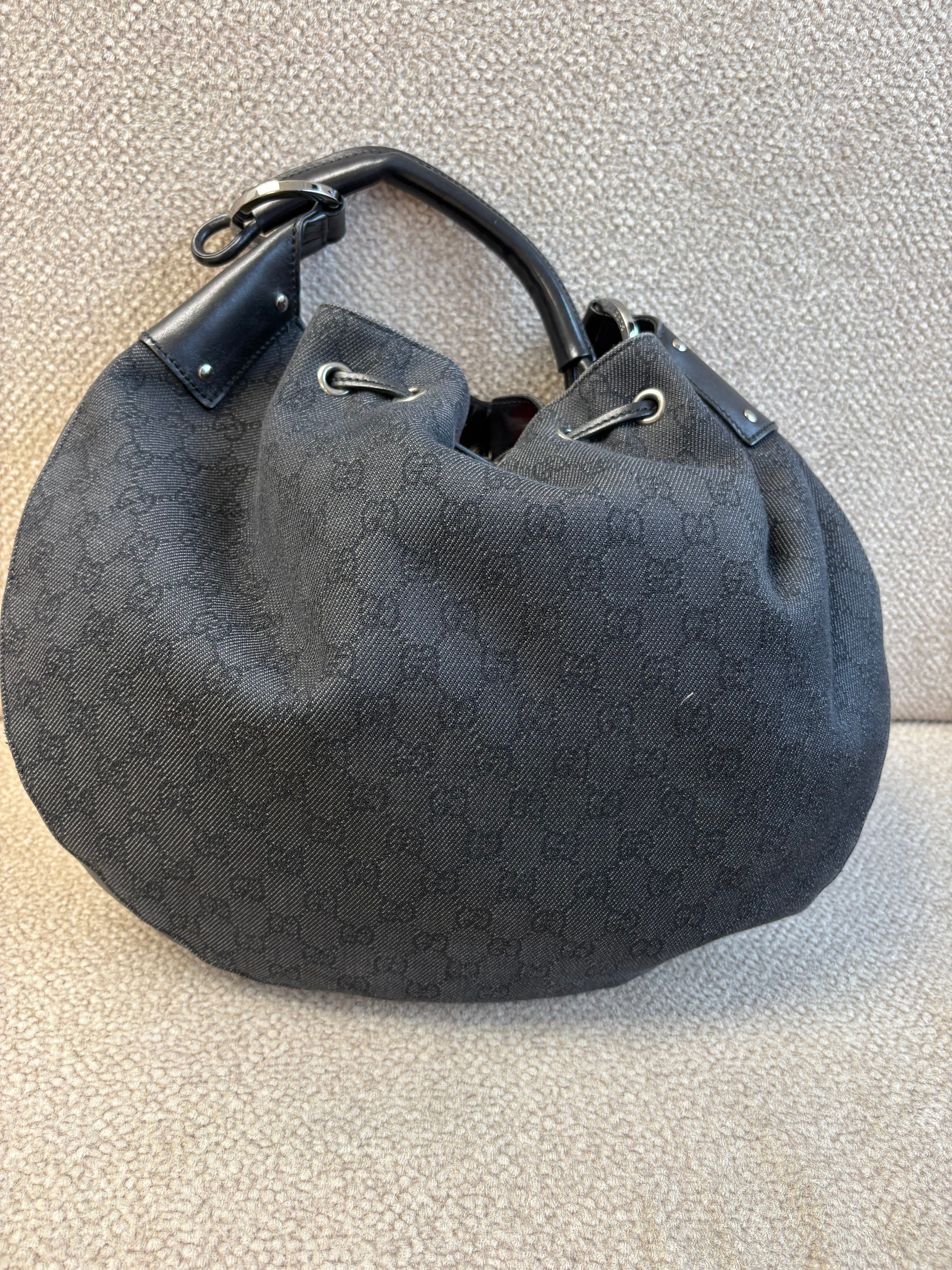Gucci Black GG Canvas Drawstring
