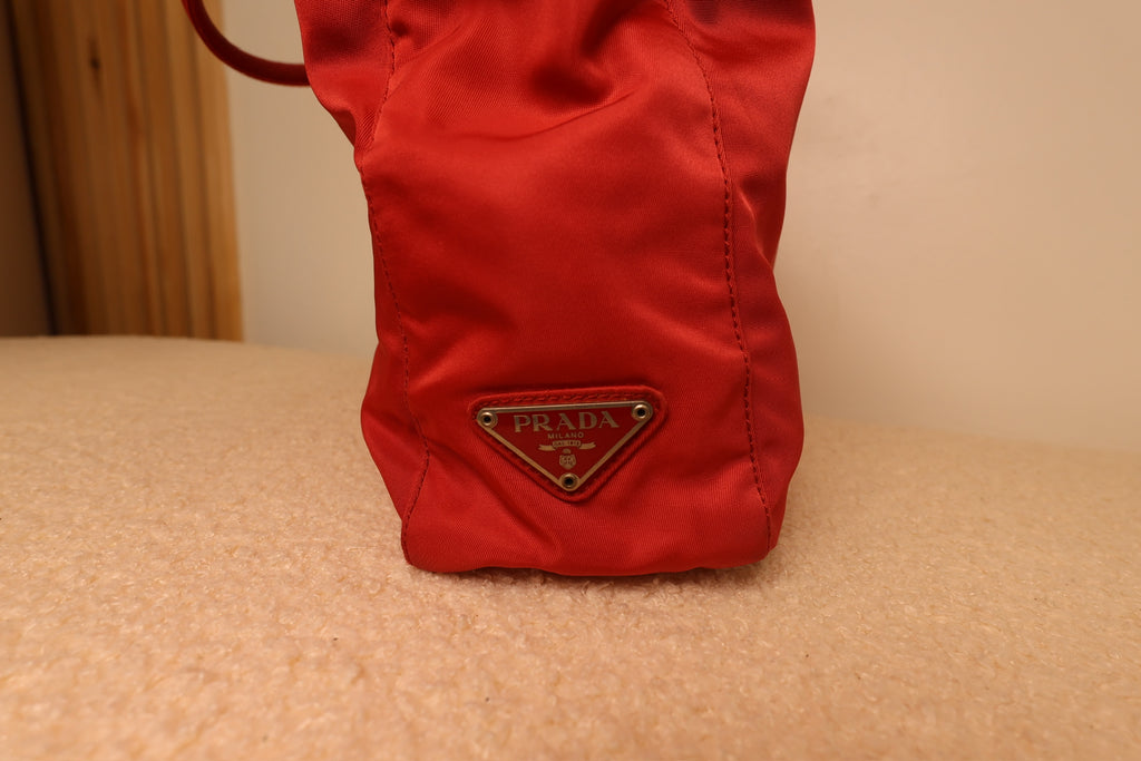 Red Prada Nylon City Tote Bag